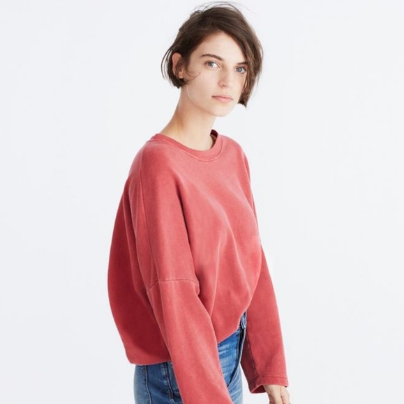 rivet and thread crop sweatshirt